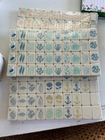 Set Mahjong Mewah Gaya Pantai Hampton Terbaru - Permainan Ubin Premium 160-Piece Set Mahjong Akrilik Amerika