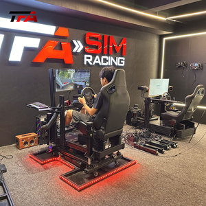 Simulateur profil aluminium volant personnalisé Cockpit simulateur de jeu de conduite superbe Cockpit avec vraie chaise course - Product Image 5