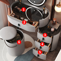 NOVA Nouveau Design Moderne Luxueux Chambre Coiffeuse Avec Led Miroir Maquillage Vanités Meubles