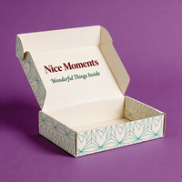 Boîte d'expédition personnalisée avec logo, boîtes postales en carton blanc personnalisées, boîte d'emballage pour t-shirts en tissu, boîte en papier avec logo personnalisé
