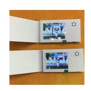 Cartes d'anniversaire personnalisées blanches avec écran LCD de 2,4 pouces, lecteur vidéo, brochure, invitation, carte de vœux pour fête, mariage, publicité - Product Image 4