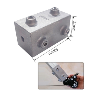 Conector de tubo cuadrado <span class=keywords><strong>20mm</strong></span> 25mm 30mm Conector de tubo recto de esquina de aleación de aluminio para tuberías - Product Image 3