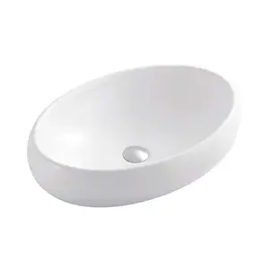 Oval Above counter table top wash basins countertop white lavabo bathroom Hotel ceramic