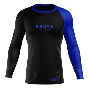 Großhandel OEM Surf Printed Compression Shirt Langarm MMA individuell bedruckte Rash Guard für Männer