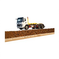 Camion à bras de ramassage Shacman 6x4 en promotion avec station de compactage des déchets, solution de système de transfert