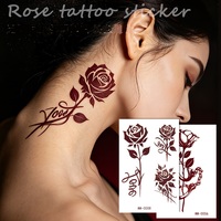 Tatouages semi-permanents imperméables à base de jus de plantes, petits tatouages temporaires réalistes en forme de papillon pour femmes, poignets, chevilles, faux tatouages