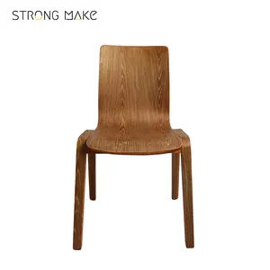 Современный деревянный обеденный стул с изогнутой спинкой для гостиной, современный простой маленький семейный стул, стул для досуга и ресторана, стул для ведения переговоров