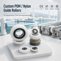 Roue à roulement en nylon POM personnalisée pour système de cage à poissons en aquaculture, ligne d'alimentation et équipement de tri de poissons