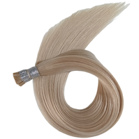 Extensions de cheveux humains russes 100% Remy, qualité supérieure, double tirage, cuticules entièrement alignées, pointe en kératine, micro-liens simples