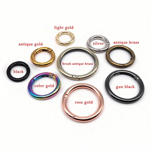 Fashion Gold Zinc Alloy Spring Rings Purse Chain Clasps Hooks <strong>Carabiner</strong> <strong>Clips</strong> DIY Luggage Bag Hardware Accessories for Bags - Product Image 3
