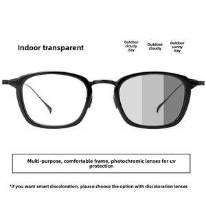 Montatura per Occhiali in Titanio Puro Fatta a Mano in Stile Giapponese Retrò per Donne con Viso Grande, Aste Spesse in Acetato Placcato IP - Product Image 3