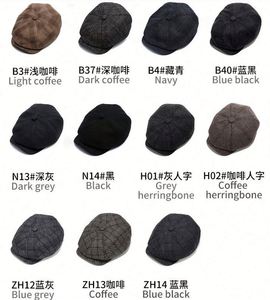 Béret en laine tweed de luxe pour homme, doublure matelassée, cache-oreilles, chapeau à carreaux, casquette de newsboy tendance pour le quotidien ou le sport - Product Image 2