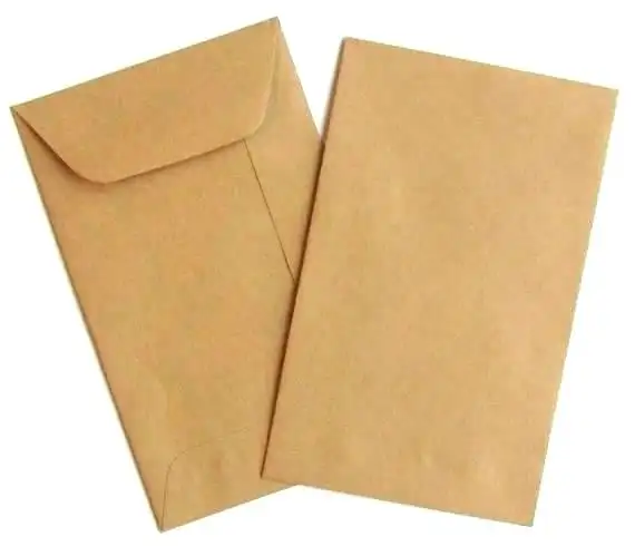 Envelope de papel de embalagem armazenado 150gsm, 2.25x3.50 polegadas, para envelopes reciclados de semente e moedas