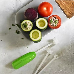 Éplucheur de <span class=keywords><strong>courgettes</strong></span> et d'<span class=keywords><strong>aubergines</strong></span>, dénoyauteur de tomates, coupe-graines de fruits, dénoyauteur de légumes, spiraleuse à graines, gadgets de cuisine - Product Image 4
