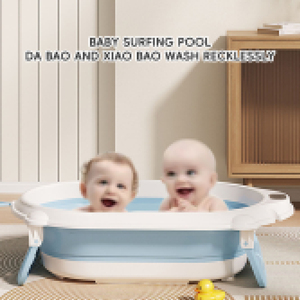 SUNNUO Nuova <span class=keywords><strong>Vasca</strong></span> <span class=keywords><strong>da</strong></span> <span class=keywords><strong>Bagno</strong></span> Pieghevole Portatile <span class=keywords><strong>per</strong></span> Bambini in Materiale PP+TPE Sensibile alla Temperatura con Foro di Drenaggio - Product Image 5