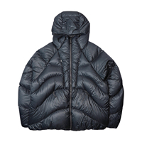 Jaket Bomber Tebal Berkerudung Anti Air Anti Angin Bernapas untuk Musim Dingin dengan Ritsleting, Model Streetwear, Isi Bulu Angsa Putih, Unisex