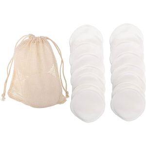 Tampons démaquillants réutilisables en fibre de bambou écologiques Tampons en coton lavables pour le visage - Product Image 1