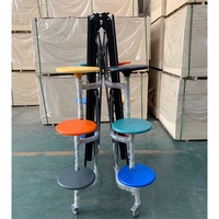 Table à manger pliante de 12 places, Table à manger rectangulaire de forme solide, Table à manger facile à plier pour l'école