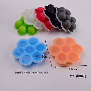 Bandeja de silicona multifunción con forma de corazón y arco de nieve, sin BPA, con tapa de fácil agarre, para alimentos de bebé, accesorios especiales para bolsas. - Product Image 5