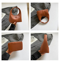 Bolso de Hombro Cruzado de Piel Sintética PU para Mujer, Estilo Dumpling, con Doble Cremallera, Mini Cartera de Moda al por Mayor