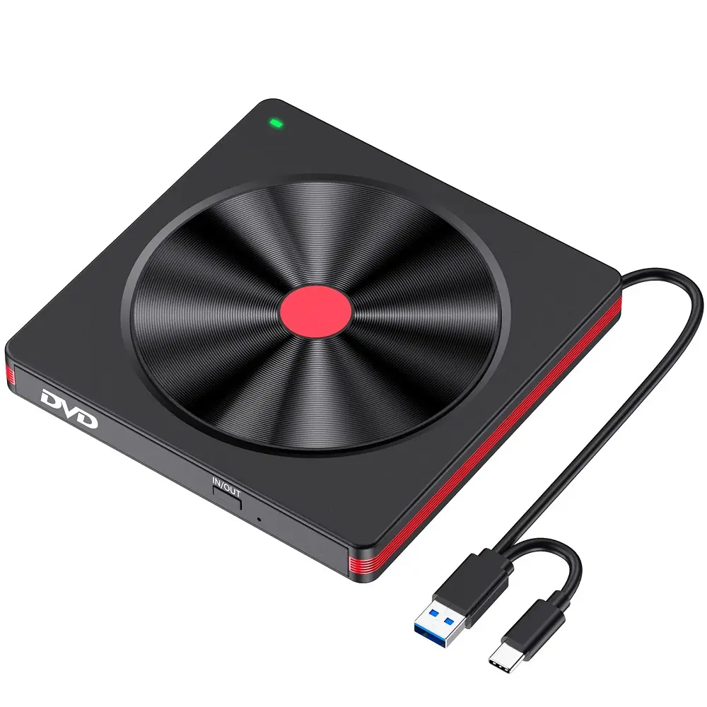 Reproductor de DVD portátil ultrafino 5 en 1 USB 3,0, grabadora de CD ROM, unidad de disco externo, Unidad de CD/DVD externa óptica para ordenador portátil