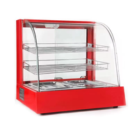 Vitrine Chauffante de Haute Qualité pour Aliments, Chauffe-Plat, Présentoir à Frites et Poulet Frit, Vitrine de Maintien au Chaud Professionnelle
