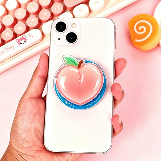 Wholesale Custom Acrylic Magnetic Phone Grip Strong Magnet Phone Stand Personalized Finger Holder for iPhone Case Bulk Gift