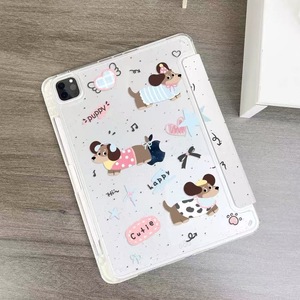 เคสใสหนังพับรูปตัว Y สีขาวลายลูกสุนัข น่ารัก สำหรับ iPad Air 4/5 iPad Pro 2024 iPad 7/8/9/10th Gen - Product Image 4