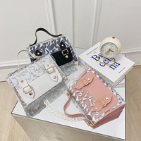 VENTE cuir femmes sac à bandoulière Logo personnalisé sac à bandoulière sac à main léopard Transparent petit carré fronde téléphone portable sac