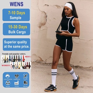 Suéter de Punto Personalizado con Logotipo, Talla Grande, Transpirable, de Algodón para Mujer, Ajustado, Deportivo, Informal, para Verano, Pantalones Cortos para Tenis - Product Image 1