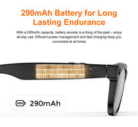 Lunettes intelligentes IA de nouvelle génération avec caméra IA, appels HD, enregistrement d'assemblées IA en temps réel, traduction IA d'objets et IA, avec étui de charge