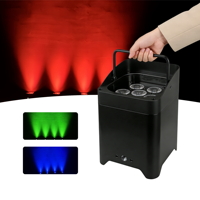 6*18w Focos Inalámbricos RGBWA+UV a Batería Recargables para KTV, Fiestas de Boda y Escenarios de DJ con Flight Case