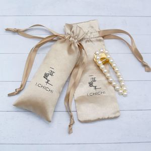 Fabric <b>Bags</b> Packaging Drawstring Gift Dust Customized Luxury Pouch <b>Bag</b> <b>Small</b> Satin Drawstring Pouch - Product Image 2