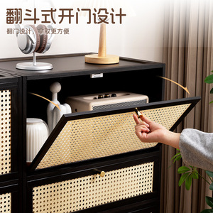 Estante para guardar refrigerios, cesta de almacenamiento de varios niveles para piso, cesta de almacenamiento debajo de la mesa para libros de la sala de estar y ropa sucia. - Product Image 3
