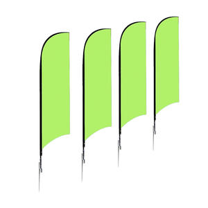 Prix d'usine bon marché Drapeaux de <span class=keywords><strong>pied</strong></span> d'impression numérique Poteaux de carbone double face Drapeau de plage - Product Image 3