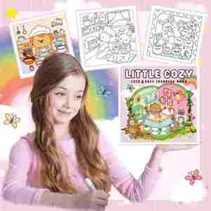 Printed Paper Cover In-Stock Cozy Space <b>Coloring</b> <b>Book</b> for Adults and Teens Bold Simple Design Cross-Border A5 Spiral Bound - Product Image 4