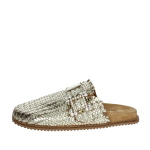 Sabot 90 sandali con tacco oro - Product Image 1