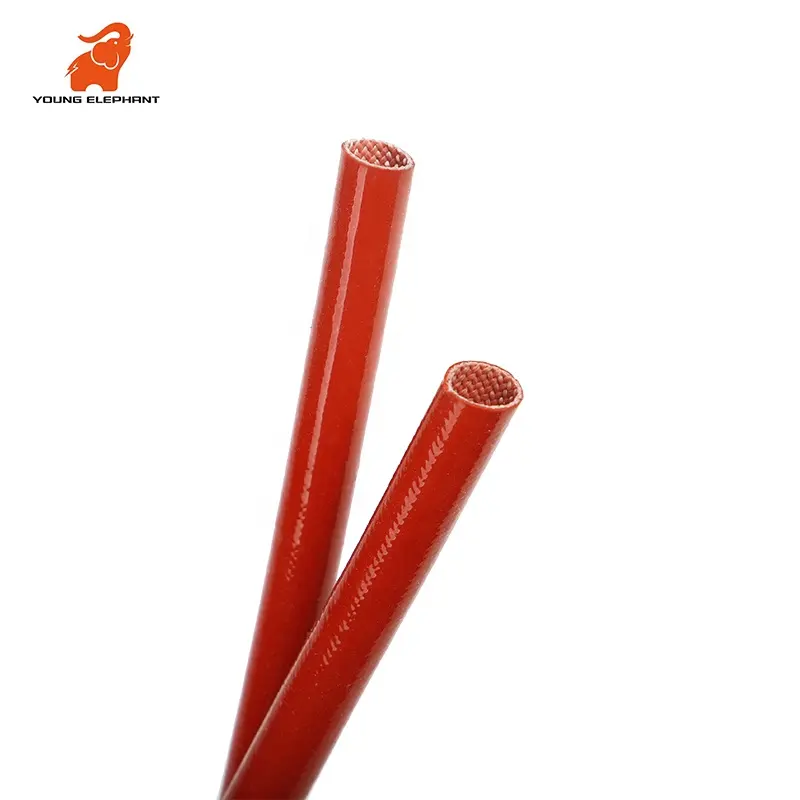 Haute température manchon isolant 2753 flexible en fibre de verre de silicone de protection d'isolation électrique manchon en fibre de verre