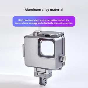 Étui étanche pour caméra d'action GoPro Hero 4K, en aluminium, 80 m sous l'eau, verre trempé, haute dureté, <span class=keywords><strong>accessoire</strong></span> sportif - Product Image 2