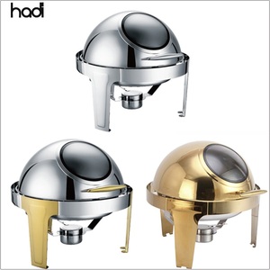 9L Rectangular Roll Top Chafers Stainless Steel Buffet <strong>Server</strong> for Hotel &amp; Restaurant Silver &amp; Gold Finish for Party <strong>Food</strong> Warmer - Product Image 2