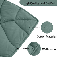 Coussin pour animaux de compagnie en forme de feuille verte, lavable, confortable et mignon, sur mesure pour chien et chat