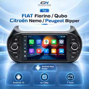 วิทยุติดรถยนต์สำหรับ FIAT Fiorno Qubo Citroen Nemo Peugeot Bipper ระบบมัลติมีเดีย 2Din Android Octa Core พร้อมระบบนำทาง GPS และ Android Auto - Product Image 2