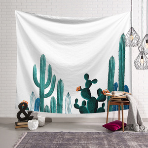 Tapiz Personalizable con Estampado de Cactus, Impresión Digital, 100% Poliéster, Impermeable, Ecológico, Lavable a Máquina, para Colgar en la Pared - Product Image 1
