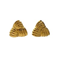 Anting-anting Rumbai Minimalis Lapisan Emas 18K dari Baja Anti Karat untuk Wanita, Perhiasan Fashion, Grosir Langsung dari Pabrik