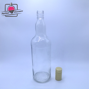 Bouteille de vin en verre transparente ronde de 1000 ml 100 cl pour la <span class=keywords><strong>vodka</strong></span> avec bouchon à vis - Product Image 2