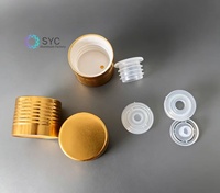 Capsules métalliques de haute qualité de 18 mm avec joint d'étanchéité en feuille d'or estampée à chaud, vente en gros, pour pots et bouteilles de cosmétiques, huiles essentielles et crèmes