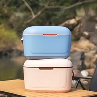 Vente en gros Dernier style Multifonctionnel 12QT Haute performance Court Voyage Boîte rigide Portable Petite Glacière en plastique