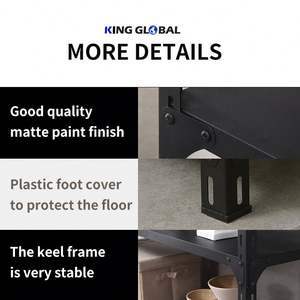 <span class=keywords><strong>Étagère</strong></span>s de rangement en acier à <span class=keywords><strong>angle</strong></span> en métal noir à 5 couches de service léger en gros - Product Image 2