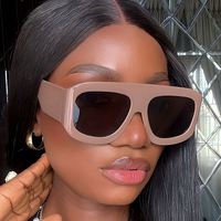Lunettes de soleil surdimensionnées carrées épaisses rétro Style Vintage rose PC UV400 lunettes de soleil lentille à la mode marque de luxe lunettes femmes