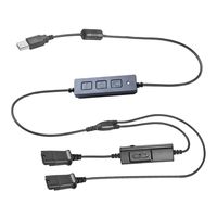 Casque filaire QD avec microphone intégré pour centre d'appels, fonction musique, écouteurs supra-auriculaires silencieux USB